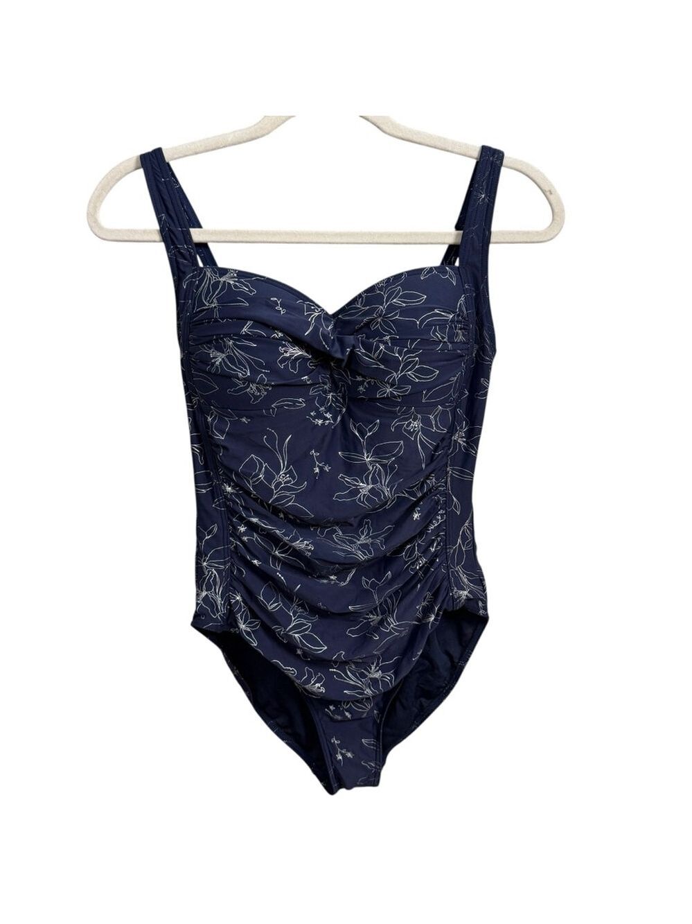 Niptuck Swim Floral One Piece Swimsuit Blue Size 6